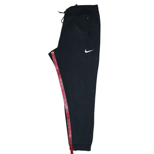 Nike Men Black Fleece Jogger Trousers M Regular Fit Sportswear