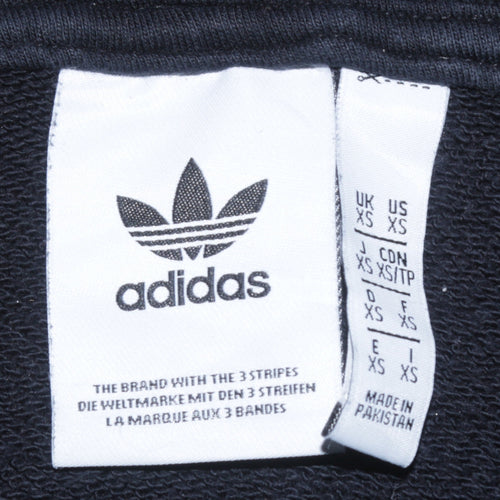 Adidas Men's Black Pullover Hoodie XS Logo Fleece Sweatshirt