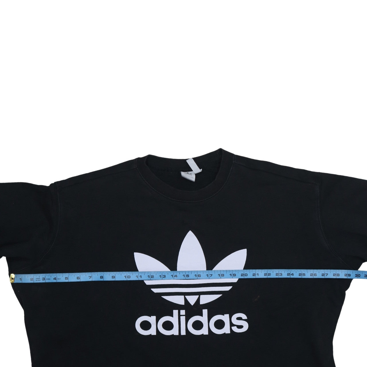 Adidas Womens Black 2XL Crew Neck Logo Pullover Sweatshirt