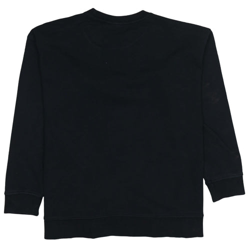 Adidas Womens Black 2XL Crew Neck Logo Pullover Sweatshirt