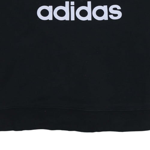 Adidas Womens Black 2XL Crew Neck Logo Pullover Sweatshirt