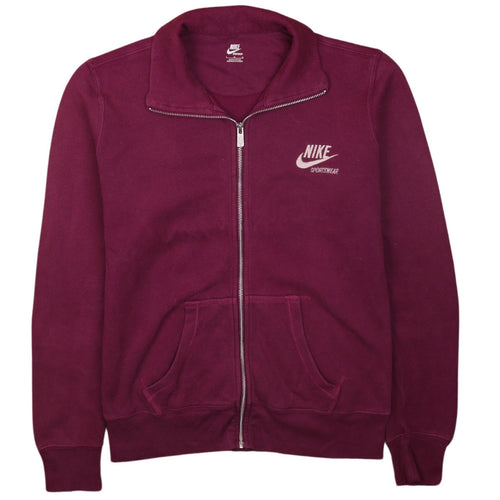 Nike Women's Purple Track Jacket L Full Zip Sportswear