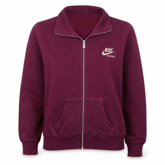 Nike Women's Purple Track Jacket L Full Zip Sportswear