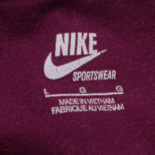 Nike Women's Purple Track Jacket L Full Zip Sportswear