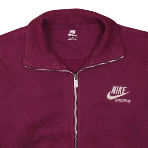 Nike Women's Purple Track Jacket L Full Zip Sportswear