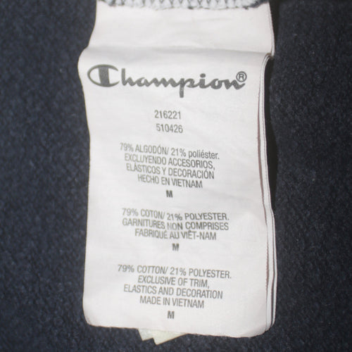 Champion Men's Blue 1/2 Zip Fleece Hoodie Medium