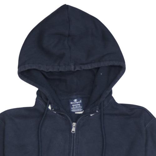Champion Men's Blue 1/2 Zip Fleece Hoodie Medium