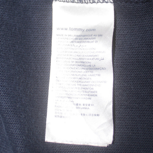 Tommy Hilfiger Men's Blue Collared Long Sleeve Vintage Fit Sweatshirt M