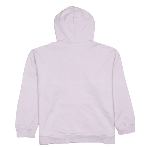 Adidas Women Pink Pullover Hoodie L 16-18 Hooded Logo Sweatshirt