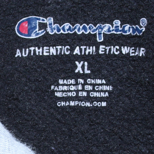 Champion Womens Black XL Pullover Hoodie with Logo Embroidery