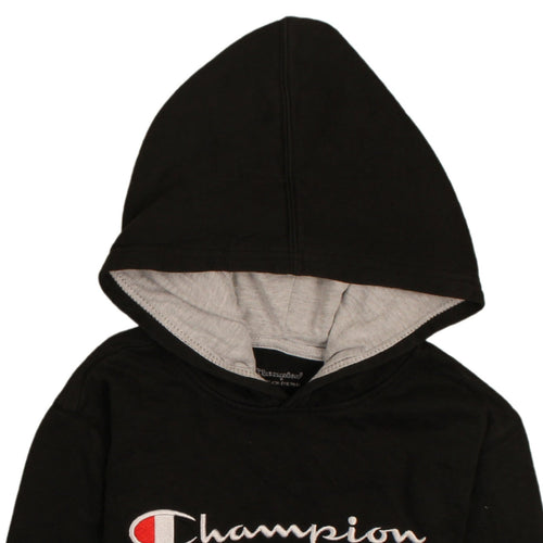 Champion Womens Black XL Pullover Hoodie with Logo Embroidery
