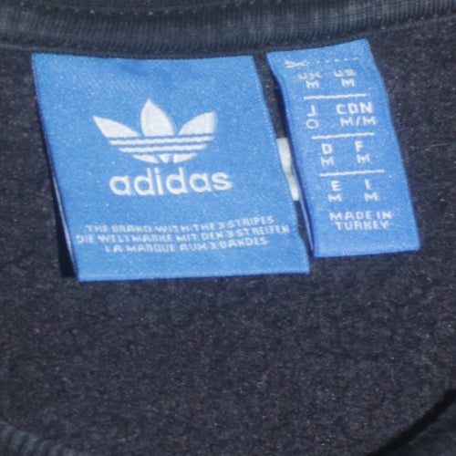 Adidas Men's Green Black Crew Neck Pullover Sweatshirt Size M