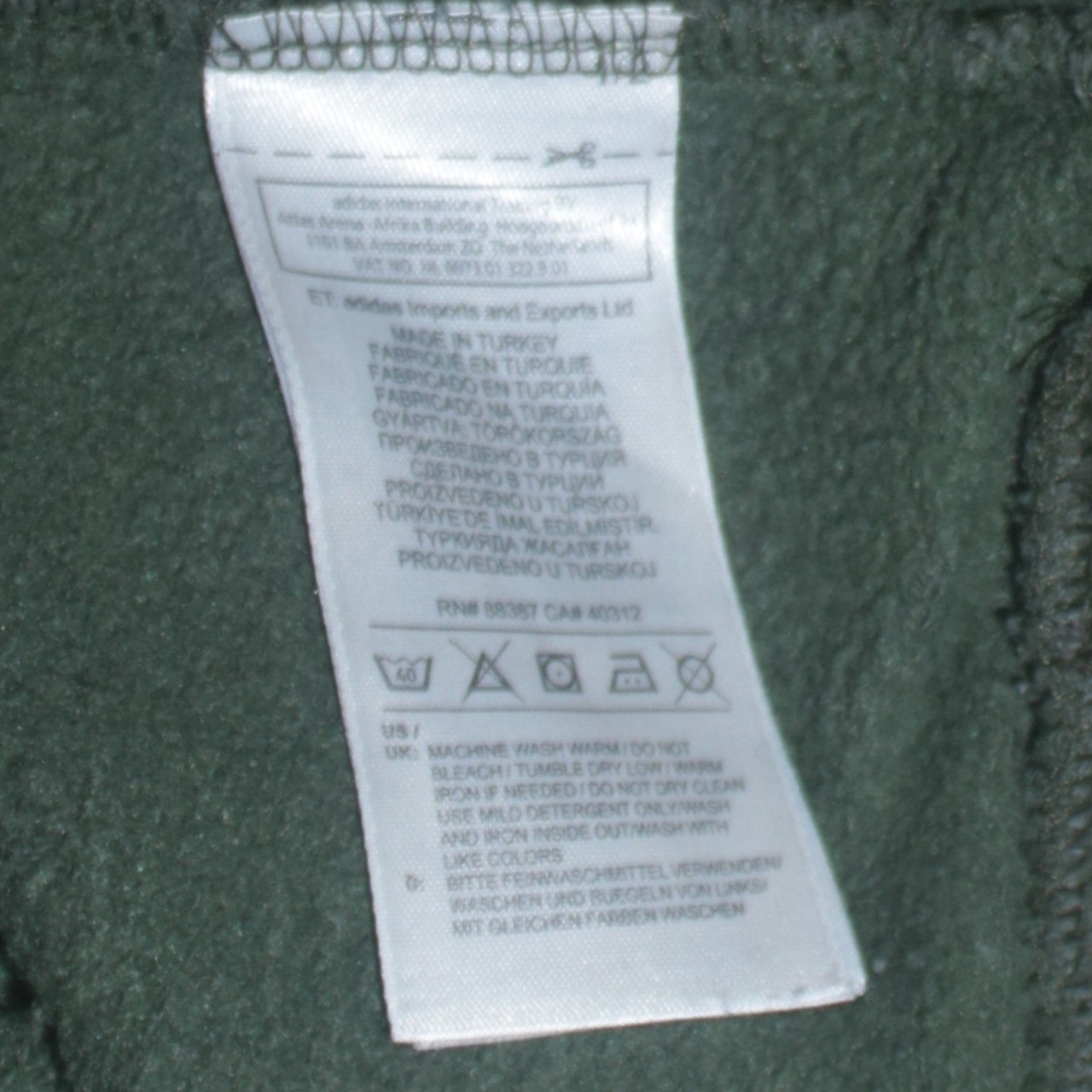 Adidas Men's Green Black Crew Neck Pullover Sweatshirt Size M