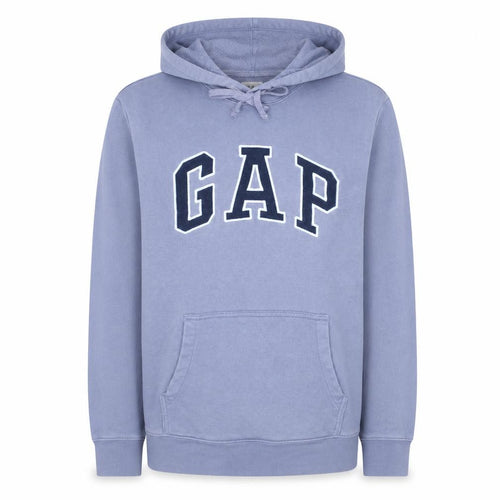 Gap Men Purple Hoodie Small Pullover Cotton Blend Logo Style