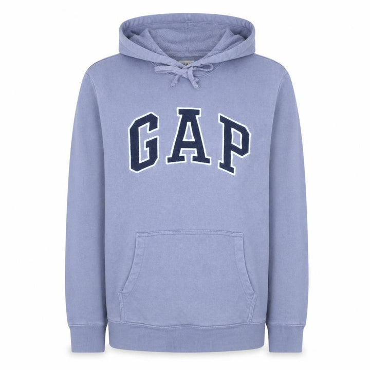 Gap Men Purple Hoodie Small Pullover Cotton Blend Logo Style