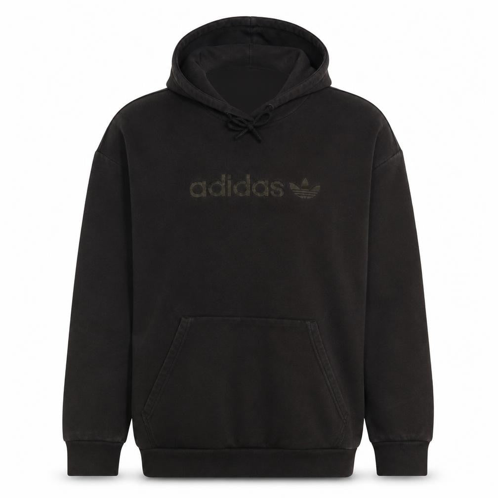 Front view of Adidas women’s brown pullover hoodie, size UK 12, hooded sweatshirt