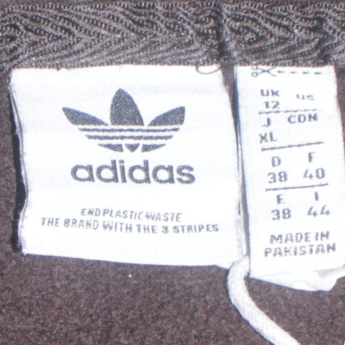 Adidas Womens Brown Pullover Hoodie Size 12 Hooded Sweatshirt