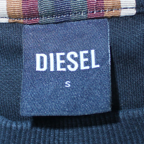 Diesel Men's Blue Embroidered Logo Sweatshirt Size S