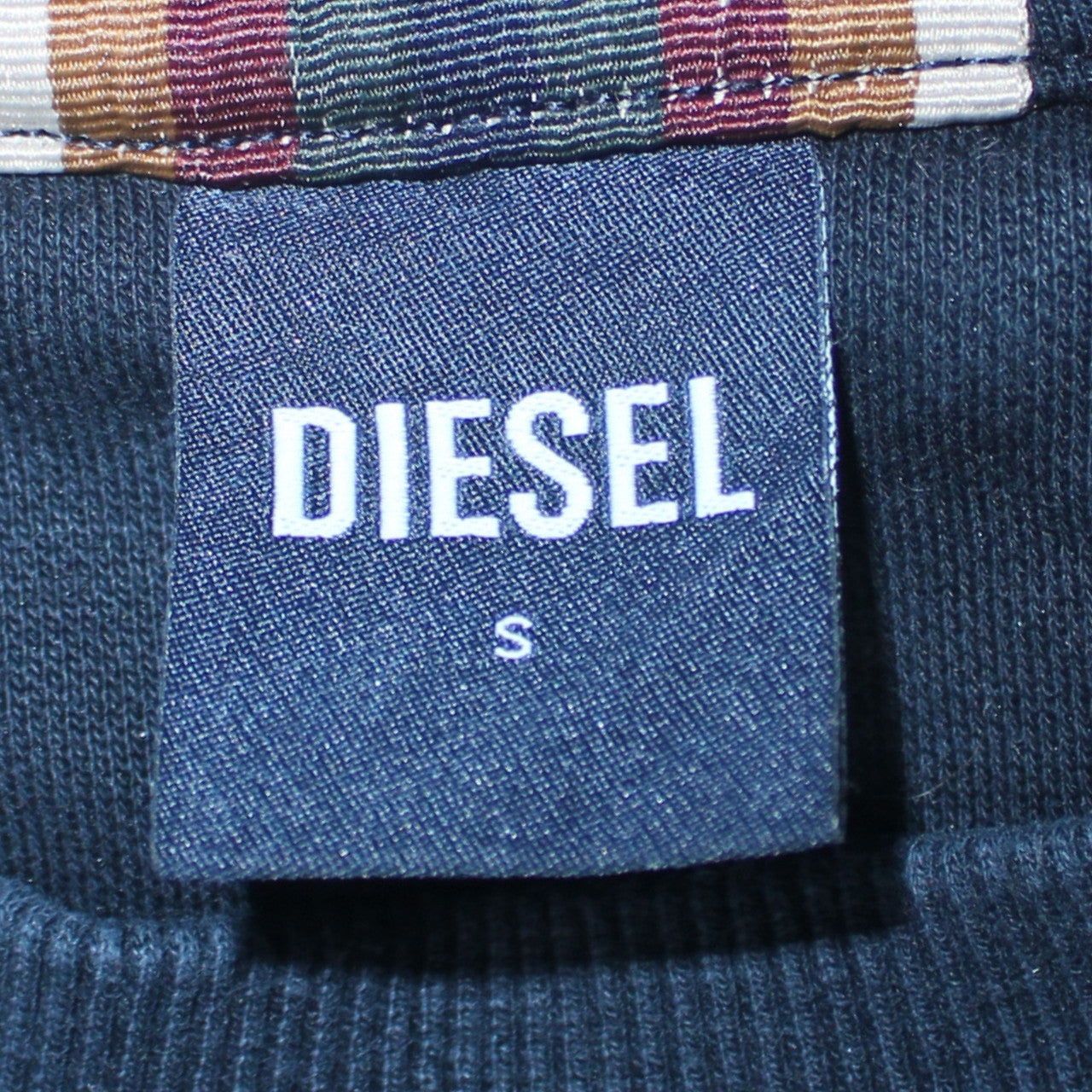 Diesel Men's Blue Embroidered Logo Sweatshirt Size S