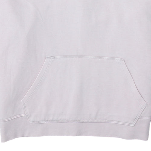 Champion Women Pink Embroidered Pullover Hoodie L Cotton Blend