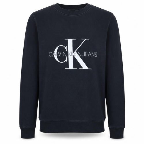 Calvin Klein Jeans Men's Black Logo Crew Neck Sweatshirt M