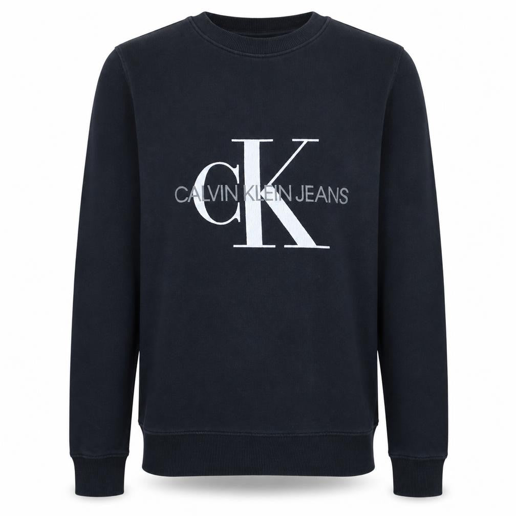 Calvin Klein Jeans Men's Black Logo Crew Neck Sweatshirt M