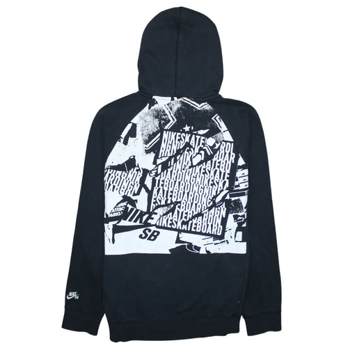 Nike SB Men's Black Pullover Hoodie Size S Skateboarding Graphic
