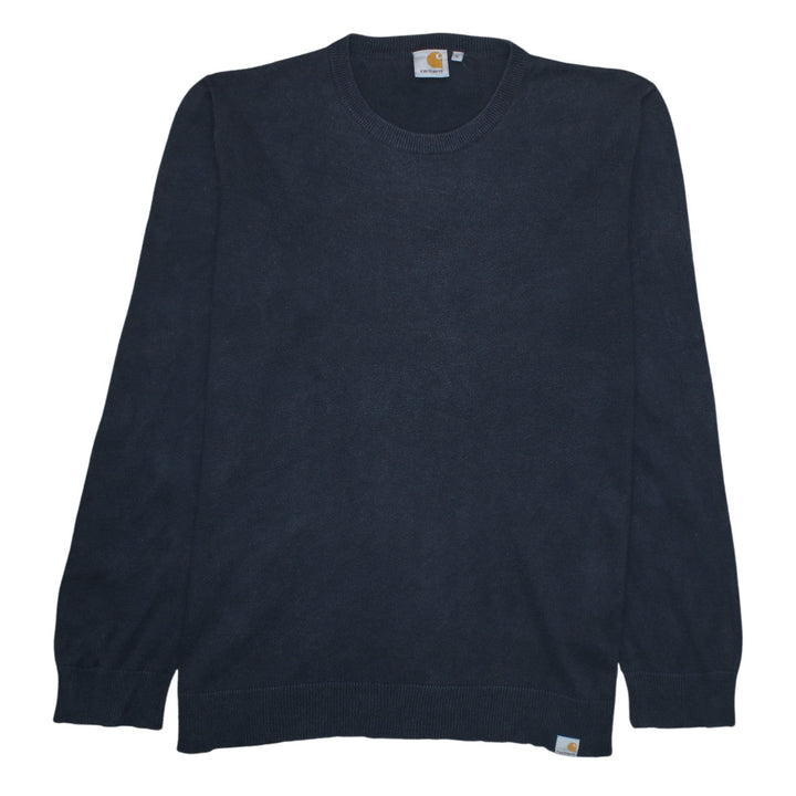 Carhartt Mens Blue XL Crew Neck Cotton Acrylic Pullover Jumper