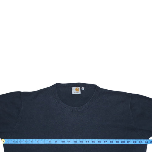 Carhartt Mens Blue XL Crew Neck Cotton Acrylic Pullover Jumper