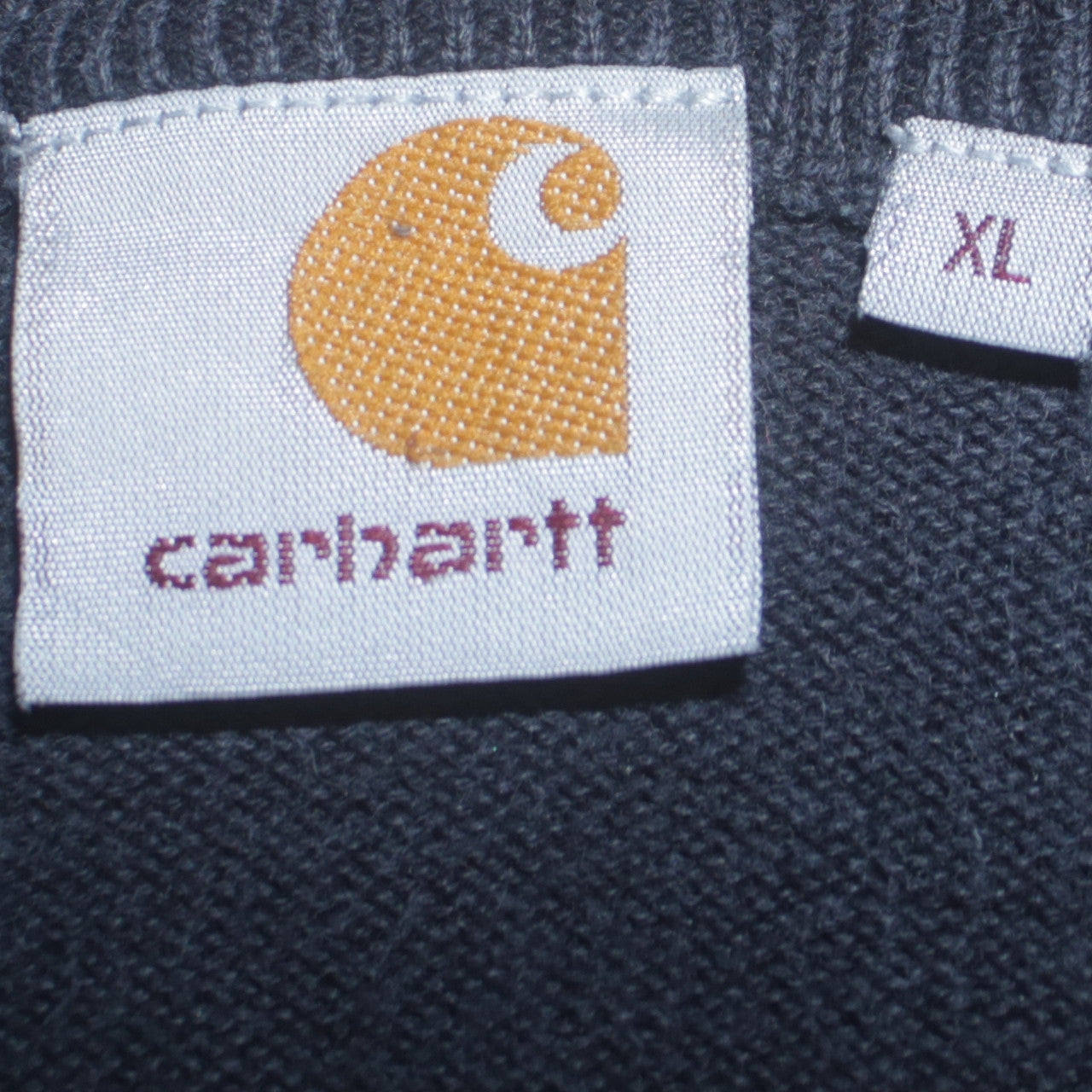 Carhartt Mens Blue XL Crew Neck Cotton Acrylic Pullover Jumper