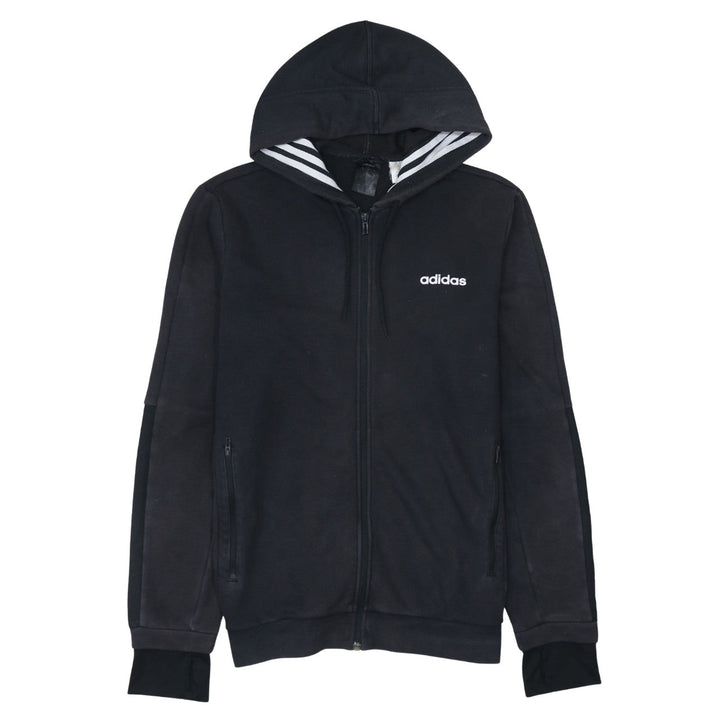 Adidas Men’s Black Full Zip Hoodie Size M Sportswear