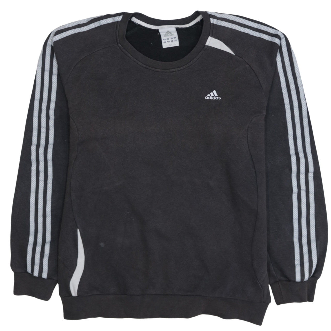 Adidas Mens Black Crew Neck Pullover Sweatshirt Size L