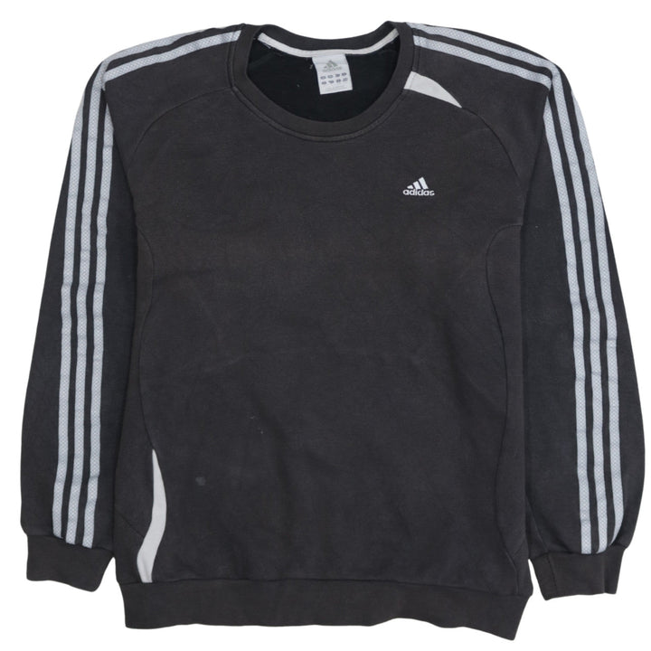 Adidas Mens Black Crew Neck Pullover Sweatshirt Size L