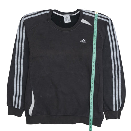 Adidas Mens Black Crew Neck Pullover Sweatshirt Size L