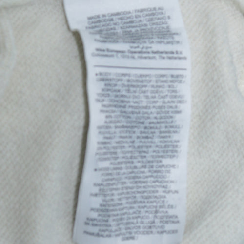 Nike Womens White XS Pullover Hoodie Lightweight Cotton Blend