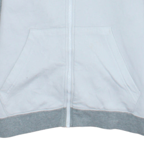 Nike Boys Grey Full Zip Logo Hoodie XL Colourblock Fleece Sweatshirt