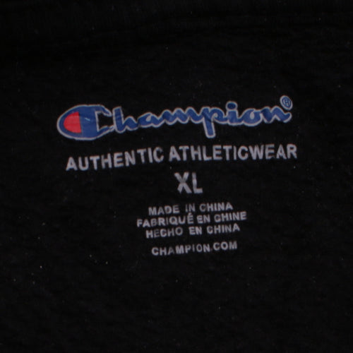 Champion Womens Black XL Pullover Hoodie Sweatshirt