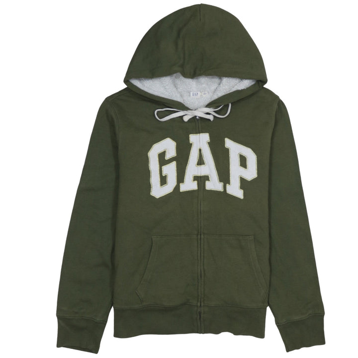 GAP Women Green Hooded Full Zip Sherpa Lined Hoodie XL
