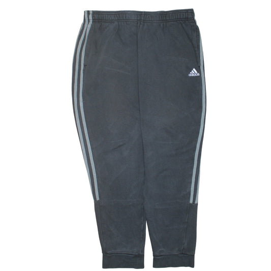 Adidas Men's Black XL Fleece Track Pants Tapered Joggers