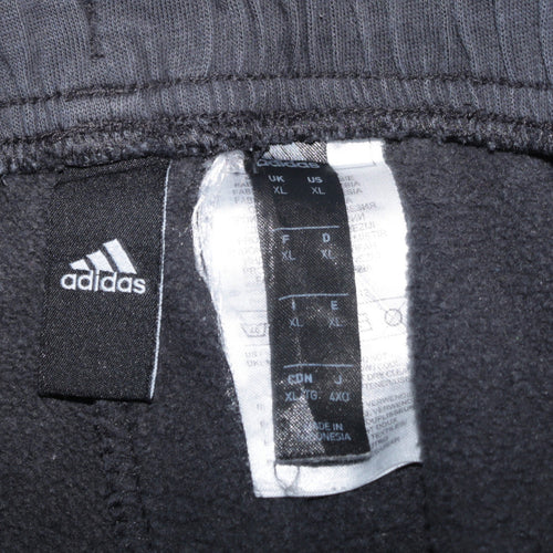 Adidas Men's Black XL Fleece Track Pants Tapered Joggers