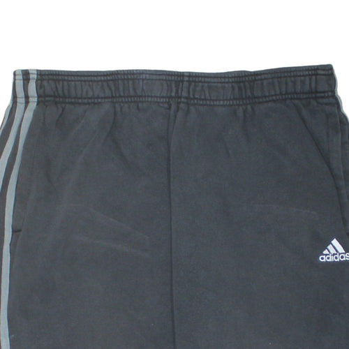 Adidas Men's Black XL Fleece Track Pants Tapered Joggers