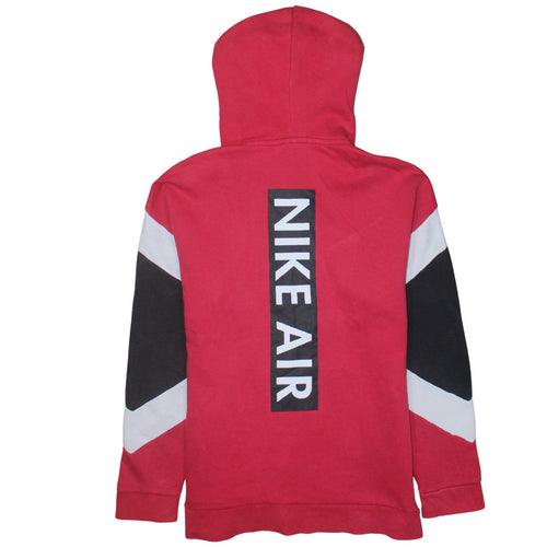 Nike Air Men's Red Full Zip Hoodie Size L Sports Fleece Sweatshirt