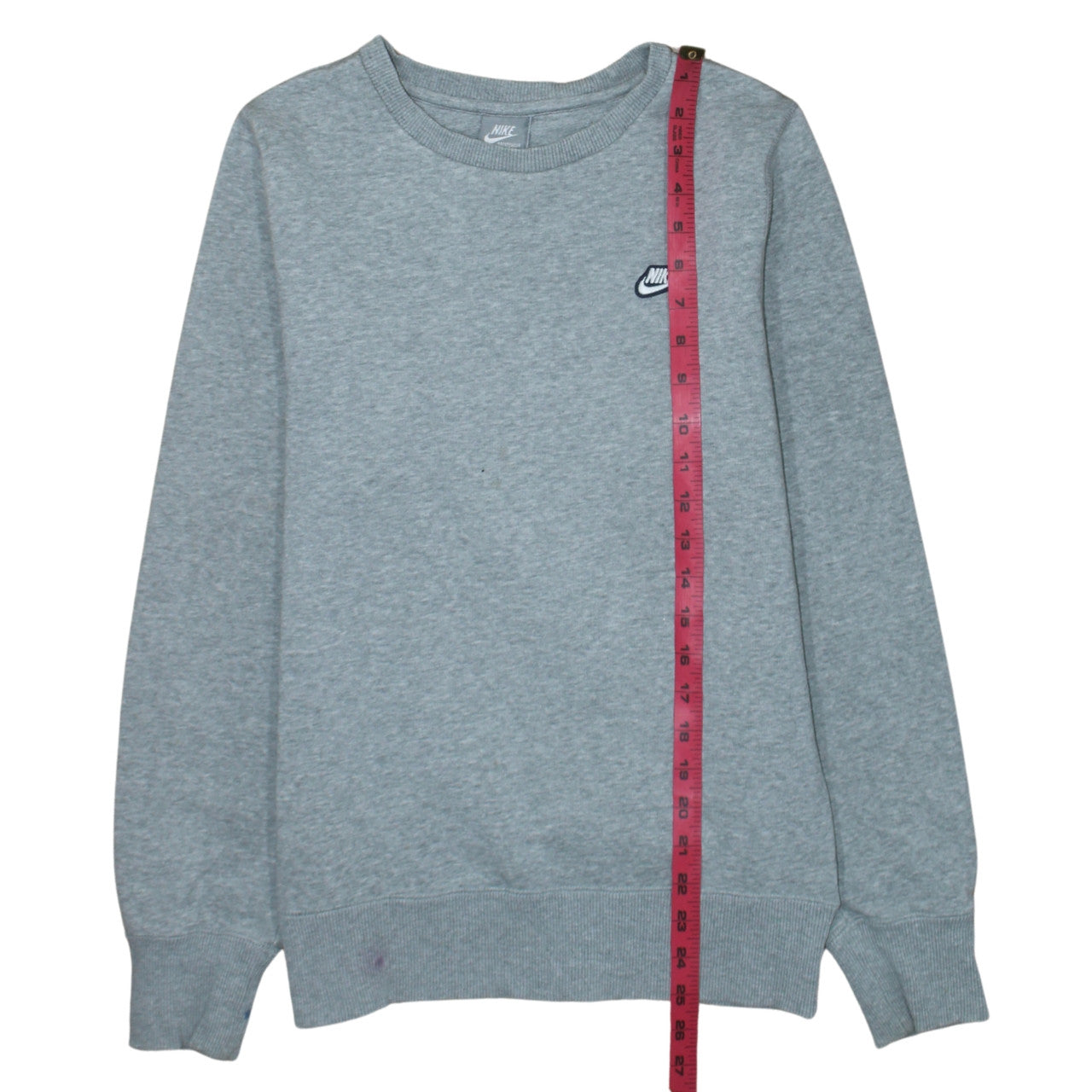 Nike Men's Grey Crew Neck Pullover Sweatshirt Size S