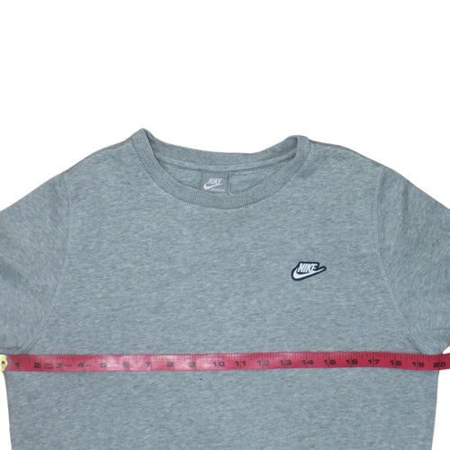 Nike Men's Grey Crew Neck Pullover Sweatshirt Size S