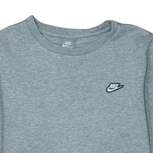 Nike Men's Grey Crew Neck Pullover Sweatshirt Size S