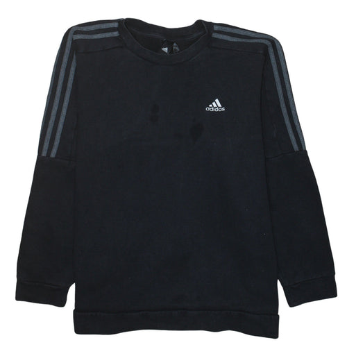 Adidas Men's Black XL Pullover Sweatshirt Crew Neck Fleece Sports Top