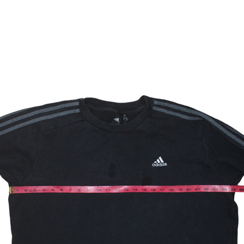 Adidas Men's Black XL Pullover Sweatshirt Crew Neck Fleece Sports Top