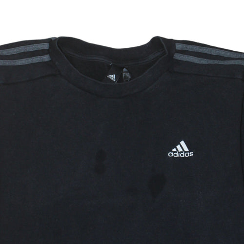 Adidas Men's Black XL Pullover Sweatshirt Crew Neck Fleece Sports Top