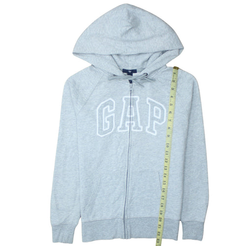 GAP Women Grey Full Zip Hoodie Small Cotton Blend Casual