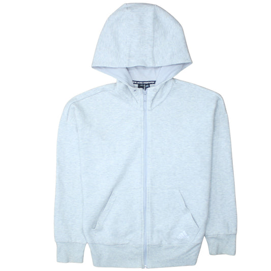 Adidas Women’s Grey Full Zip Hoodie Small Sportswear
